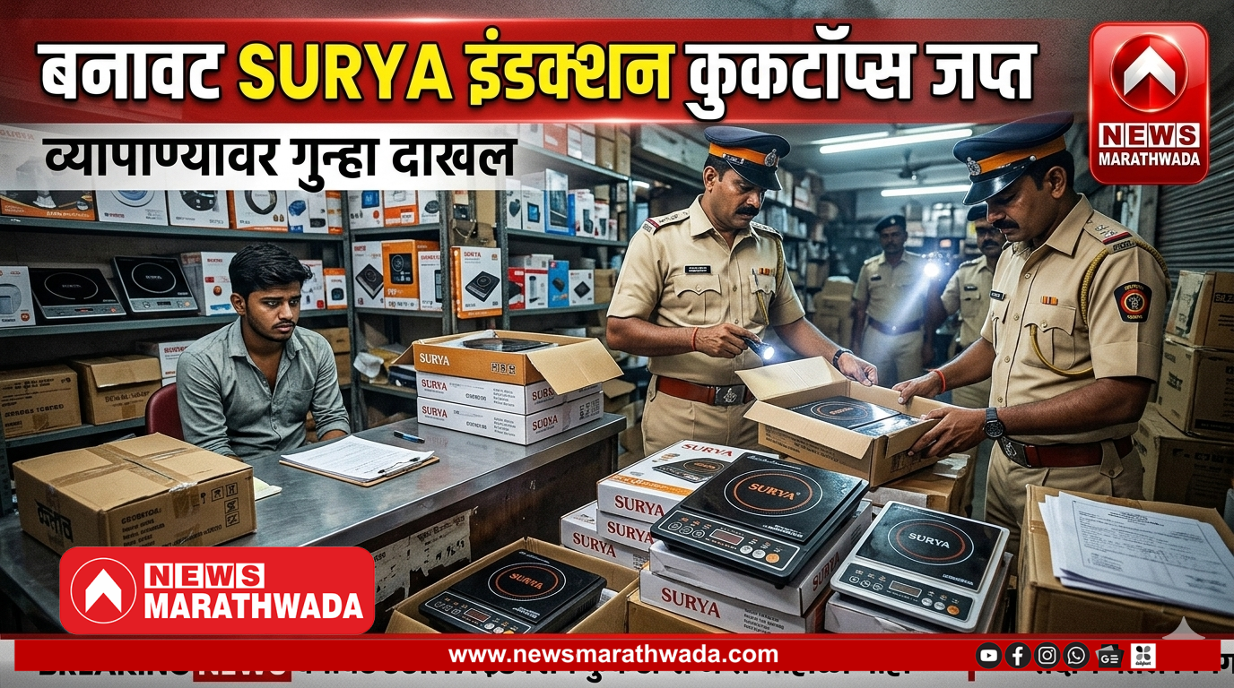‘SURYA’ इंडक्शन कुकटॉप्स जप्त; व्यापाऱ्यावर गुन्हा