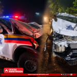 Nighttime Police Vehicle Crash Aftermath (1)